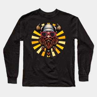 Viking with Heart Sunglasses in the Sun Long Sleeve T-Shirt